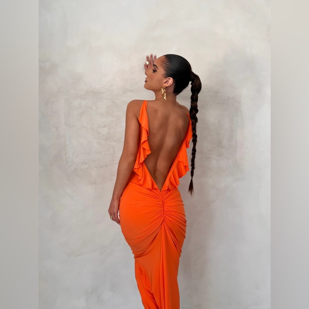 Orange Melani the Label “Bella” maxi dress